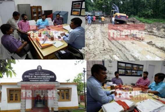 NHIDCL officials visit dilapidated NH-44 : Tripura Assam-Govt. officials held meeting : Rs. 26 crores tenders floated by Centre to fix NHC : Tripura PWD Minister,Chief Minister yet to inspect NH-44 NHIDCL officials visit dilapidated NH-44 : Tripura Assam-Govt. officials held meeting : Rs. 26 crores tenders floated by Centre to fix NHC : Tripura PWD Minister,Chief Minister yet to inspect NH-44